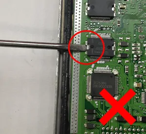 destornillador incorrecto